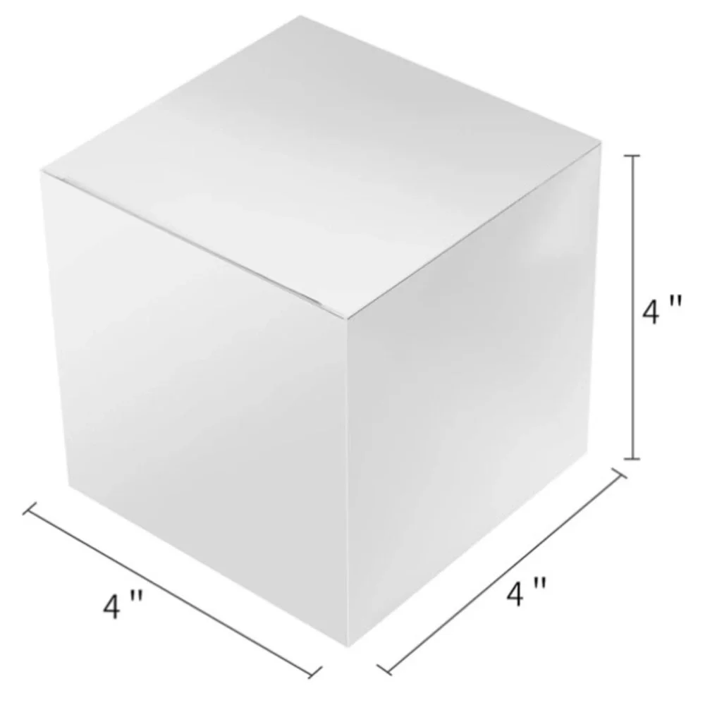 Silver Metallic Gift Boxes - Set of 25
